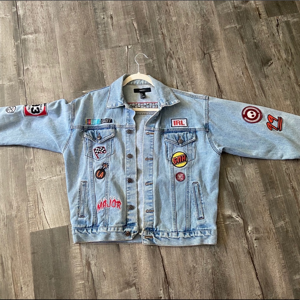 Vintage Oversized Jean Jacket W/ Patch Details